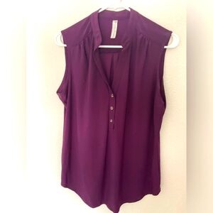 NWOT Per Seption Concept size Large Sleeveless purple Blouse